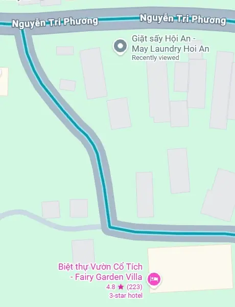 Map showing May Laundry Hoi An about 70 m from Fairy Garden Villa